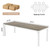 6.5 FT Conference Room Table, 78.74" W x 27.56" D Large Office Conference Table, Modern Seminar Meeting Table Desk for Boardroom, Meeting Room (4, Gray)