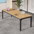 6.5 FT Conference Room Table, 78.74" W x 27.56" D Large Office Conference Table, Modern Seminar Meeting Table Desk for Boardroom, Meeting Room (4, Natural)