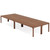 6.5 FT Conference Room Table, 78.74" W x 27.56" D Large Office Conference Table, Modern Seminar Meeting Table Desk for Boardroom, Meeting Room (4, Walnut)
