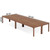 6.5 FT Conference Room Table, 78.74" W x 27.56" D Large Office Conference Table, Modern Seminar Meeting Table Desk for Boardroom, Meeting Room (4, Walnut)