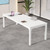 6.5 FT Conference Room Table, 78.74" W x 27.56" D Large Office Conference Table, Modern Seminar Meeting Table Desk for Boardroom, Meeting Room (4, White)