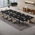 6.5 FT Conference Room Table, 78.74" W x 27.56" D Large Office Conference Table, Modern Seminar Meeting Table Desk for Boardroom, Meeting Room (6, Black)