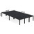6.5 FT Conference Room Table, 78.74" W x 27.56" D Large Office Conference Table, Modern Seminar Meeting Table Desk for Boardroom, Meeting Room (6, Black)