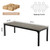 6.5 FT Conference Room Table, 78.74" W x 27.56" D Large Office Conference Table, Modern Seminar Meeting Table Desk for Boardroom, Meeting Room (6, Gray and Black)