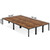 6.5 FT Conference Room Table, 78.74" W x 27.56" D Large Office Conference Table, Modern Seminar Meeting Table Desk for Boardroom, Meeting Room (6, Rustic Brown)