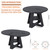 43.3in-59in Extendable Round Conference Table for 4-6 People,Space Saving