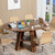 43.3in-59in Extendable Round Conference Table for 4-6 People,Space Saving