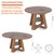 43.3in-59in Extendable Round Conference Table for 4-6 People,Space Saving