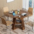 43.3in-59in Extendable Round Conference Table for 4-6 People,Space Saving
