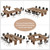 10.5FT Conference Table, Large Rectangle Meeting Seminar Table for 10-14 Person, Long Wooden Business Tables (Set of 4, Distressed Brown)