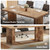 10.5FT Conference Table, Large Rectangle Meeting Seminar Table for 10-14 Person, Long Wooden Business Tables (Set of 4, Light Oak Brown)