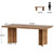 10.5FT Conference Table, Large Rectangle Meeting Seminar Table for 12-14 Person, Long Wooden Business Tables (Set of 4, Walnut)