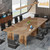 10.5FT Conference Table, Large Rectangle Meeting Seminar Table for 10-14 Person, Long Wooden Business Tables (Set of 6, Light Oak Brown)