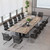 9.2ft Large Conference Table - 2" Thick Top & Metal Grid Base | Easy Assembly | Cable Management | Commercial Office Desk, Modern Executive Meeting Table for Office (10-20 People)