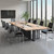 12ft Large Conference Table - 2" Thick Top & Metal Grid Base | Easy Assembly | Cable Management | Commercial Office Desk, Modern Executive Meeting Table for Office (10-20 People)
