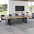 12ft Large Conference Table - 2" Thick Top & Metal Grid Base | Easy Assembly | Cable Management | Commercial Office Desk, Modern Executive Meeting Table for Office (10-20 People)