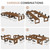 7 ft Conference Table for 6 to 8 People, Modern Rectangle Meeting Room Desk for Boardroom, Home Office (2, Brown)