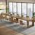 7 ft Conference Table for 6 to 8 People, Modern Rectangle Meeting Room Desk for Boardroom, Home Office (2, Oak)