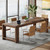 7 ft Conference Table for 6 to 8 People, Modern Rectangle Meeting Room Desk for Boardroom, Home Office (4, Dark Brown)