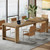 7 ft Conference Table for 6 to 8 People, Modern Rectangle Meeting Room Desk for Boardroom, Home Office (4, Oak)