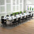 60" Conference Desk Set of 2, Modern Boardroom Desk with Storage Bag, Headphone Hook, Sturdy Metal Frame, Rectangular Seminar Table with Charging Station