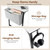 60" Conference Desk Set of 6, Modern Boardroom Desk with Storage Bag, Headphone Hook, Sturdy Metal Frame, Rectangular Seminar Table with Charging Station