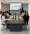 10FT Conference Table for 10 People, Executive Office Table, Rectangular Boardroom Meeting Table with Built-in Power Outlets & USB Ports, 2" Thick Tabletop (Oak & Gray, 118" L * 51" W * 30" H)