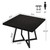 31.5" Square Conference Table Set of 4, 10 ft Industrial Office Meeting Table for 8-10 People, Business Podcast Furniture with Metal Base for Small Spaces, Office Conference, Black