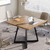 31.5" Square Conference Table Set of 4, 10 ft Industrial Office Meeting Table for 8-10 People, Business Podcast Furniture with Metal Base for Small Spaces, Office Conference, Natural