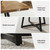 31.5" Square Conference Table Set of 6, 8 ft Industrial Office Meeting Table for 8-10 People, Business Podcast Furniture with Metal Base for Small Spaces, Office Conference, Natural