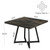31.5" Square Conference Table Set of 6, 8 ft Industrial Office Meeting Table for 8-10 People, Business Podcast Furniture with Metal Base for Small Spaces, Office Conference, Vintage Black