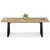 70.86" Rectangular Conference Table for 6-8 (Oak and Black)