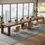 Large Conference Table for 6-8, 87-Inch Rectangular Meeting Table, Farmhouse Seminar Boardroom Desk for Office Conference Room (2, Vintage)