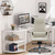 Genuine Leather Executive Chair, Top Grain Ergonomic High Back Office Chair with Lumbar Support, Height Adjustable 400lbs Weight Capacity Metal Base with 360° Flexible Wheels (White)