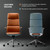 Executive Leather Office Chair, Top Grain Genuine Leather Executive Chair High Back with headrest, Adjustable Tilt & Height, Ergonomic Swivel Chair with Wheels (Orange)