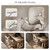 (Pack of 3, Pale Gray) Executive Office Chair, Thick Padded PU Leather Desk Chair with Adjustable Lumbar Support and 3D Armrests, Easy-Clean for Home Office and Study Room