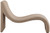 156Beige Orian Collection Modern | Contemporary Chaise with Soft Beige Teddy Fabric, Deep Channel Tufting, Curved Design, 26.5" W x 59" D x 36.5" H, Beige