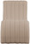 156Beige Orian Collection Modern | Contemporary Chaise with Soft Beige Teddy Fabric, Deep Channel Tufting, Curved Design, 26.5" W x 59" D x 36.5" H, Beige