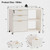 3 Drawer Fluted Mobile Filing Cabinet with Lock, Lateral Rolling Under Desk File Cabinet, Wooden Printer Stand Table for Home Office Essentials Storage Organization Furniture Letters/A4(White)