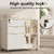 3 Drawer Fluted Mobile Filing Cabinet with Lock, Lateral Rolling Under Desk File Cabinet, Wooden Printer Stand Table for Home Office Essentials Storage Organization Furniture Letters/A4(White)
