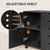 5-Drawer Wood Drawer Cabinet, Office Storage Cabinet, Black