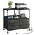 3 Drawer Mobile File Cabinet with Storage Shelf, Charging Station