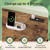 3 Drawer Mobile File Cabinet with Storage Shelf, Charging Station