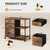 3 Drawer Mobile File Cabinet with Open Storage Shelf