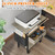 2 Drawer File Cabinet 24''W, Mobile Filing Cabinet, Printer Stand