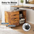 File Cabinet with 3 Drawers, Wood Under Desk Storage Printer Stand