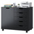 5 Drawer File Cabinet with Wheels Under Desk Filing Cabinet with Wood Board