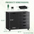 5 Drawer File Cabinet with Wheels Under Desk Filing Cabinet with Wood Board