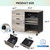 3-Drawer Mobile File Cabinet, Lateral Filing Cabinet, Greige