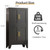 47” Black Metal Bathroom Storage Cabinet, Kitchen Pantry Cabinet